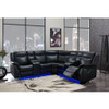 Jupiter - Leather Sectional - Black Jupiter - Leather Sectional - Black
