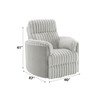Emee - Corduroy Glider Recliner With Swivel - Gray Emee - Corduroy Glider Recliner With Swivel - Gray