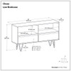 Chase - Low Bookcase - Rustic Natural Aged Brown