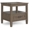 Lev - End Table With Bottom Drawer - Smoky Brown Lev - End Table With Bottom Drawer - Smoky Brown