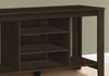 TV Stand, Console, Media Entertainment Center, Storage Shelves, Durable Construction - Espresso