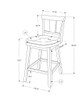 Swivel Bar Stool Counter Height, Transitional (Set of 2) Swivel Bar Stool Counter Height, Transitional (Set of 2)