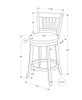 Swivel Stool Bar Height, Transitional Stylish Design (Set of 2)