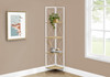 Bookshelf, Bookcase, Etagere, Corner, 4 Tier, Office, Marble Look Contemporary & Modern