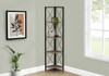 Bookshelf, Bookcase, Etagere, Corner, 4 Tier, Office, Marble Look Contemporary & Modern