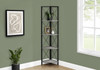 Bookshelf, Bookcase, Etagere, Corner, 4 Tier, Office, Marble Look Contemporary & Modern