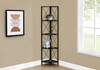 Bookshelf, Bookcase, Etagere, Corner, 4 Tier, Office, Marble Look Contemporary & Modern