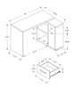 Computer Desk, Home Office, Corner, Storage Drawers, L Shape, Contemporary & Modern