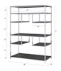 Vonara - Bookshelf - Chrome / Gray / Oak Vonara - Bookshelf - Chrome / Gray / Oak