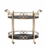 Ottesen - Glass Serving Cart - Black / Gold