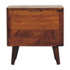 Lid Up Storage Stool - Brown
