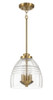 Ember - 3 Candle Lights Chain Pendant - Clear / Gold
