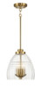 Ember - 3 Candle Lights Chain Pendant - Clear / Gold