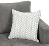 Callaway - Chenille Chair With Throw Pillow - Gray