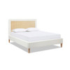 Haley - Upholstered Cane Back Platform Bed Haley - Upholstered Cane Back Platform Bed