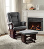 Adeliza - Microfiber Glider Chair With Ottoman - Gray