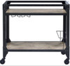 Jorgensen - Serving Cart - Rustic Oak / Charcoal