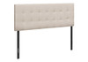 Queen Size, Bed Headboard Only, Upholstered Transitional - Beige Queen Size, Bed Headboard Only, Upholstered Transitional - Beige