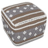 Mapleton - Outdoor / Indoor Pouf - Beige Gray / White Mapleton - Outdoor / Indoor Pouf - Beige Gray / White