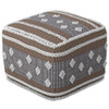 Mapleton - Outdoor / Indoor Pouf - Beige Gray / White Mapleton - Outdoor / Indoor Pouf - Beige Gray / White