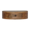 Wall Mounted Rounded Nightstand - Oak Wall Mounted Rounded Nightstand - Oak