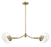 Jewel - 4 Lights Modern Farmhouse Chandelier Ceiling Hanging Light Fixture - Clear / Gold