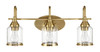 Twilight - 3 Lights Brush Contemporary Vanity Light - Clear / Gold