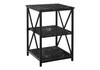 3 Tier Accent Table, Side Marble Look Contemporary & Modern