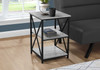 3 Tier Accent Table, Side Marble Look Contemporary & Modern