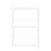3 Tier Accent Table, Side Marble Look Contemporary & Modern