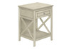 Accent End Table, 2 Tier, Storage Drawer, Transitional Style