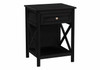 Accent End Table, 2 Tier, Storage Drawer, Transitional Style