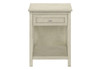 Accent End Table, 2 Tier, Storage Drawer, Transitional Style