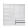 Doorless Storage Wardrobe For Dedroom With Shelves And 3 Drawers