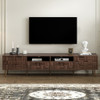 Mid Century TV Stand With 2 Drawers, Media Console Table For Tvs Up To 85'', Entertainment Center With Storage For Living Room - Dark Brown