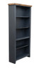 Essex - High 5 Shelf Bookcase - Black, Whiskey