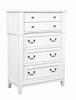 Coastal 5 Drawer Chest - White