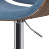 Marana - Bentwood Adjustable Swivel Bar Stool - Blue Linen Marana - Bentwood Adjustable Swivel Bar Stool - Blue Linen