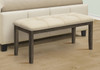 Bench, Rectangular, Hallway, Upholstered, Transitional - Cream Bench, Rectangular, Hallway, Upholstered, Transitional - Cream