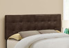 Queen Size, Bed Headboard Only, Upholstered, Transitional - Brown