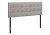 Queen Size, Bed Headboard Only, Upholstered, Durable Construction - Gray Queen Size, Bed Headboard Only, Upholstered, Durable Construction - Gray