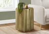 Drum Accent Side Table, Stylish Scalloped Design Drum Accent Side Table, Stylish Scalloped Design
