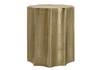 Drum Accent Side Table, Stylish Scalloped Design Drum Accent Side Table, Stylish Scalloped Design