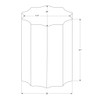 Drum Accent Side Table, Stylish Scalloped Design