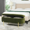 Chloe - Modern Glam Storage Bench - Olive Green Chloe - Modern Glam Storage Bench - Olive Green