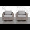 Elegant Swivel Patio Chair With Luxurious Cushions Perfect For Outdoor Relaxation (Set of 2) - Gray Mix Elegant Swivel Patio Chair With Luxurious Cushions Perfect For Outdoor Relaxation (Set of 2) - Gray Mix