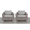 Elegant Swivel Patio Chair With Luxurious Cushions Perfect For Outdoor Relaxation (Set of 2) - Gray Mix Elegant Swivel Patio Chair With Luxurious Cushions Perfect For Outdoor Relaxation (Set of 2) - Gray Mix