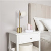 Ethereal - Modern Small Table Lamp, Desk Lamp Fixture With Globe Shade - Gold / White