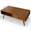 Caroline - Coffee Table - Walnut Brown Caroline - Coffee Table - Walnut Brown