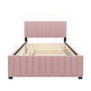 Elegant Upholstered Platform Bed With Twin Size Trundle